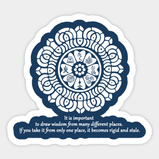 White Lotus Wisdom Sticker
